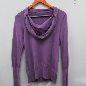 Women's Sweater Purple Color Silk Blend Warm Women's Sweater